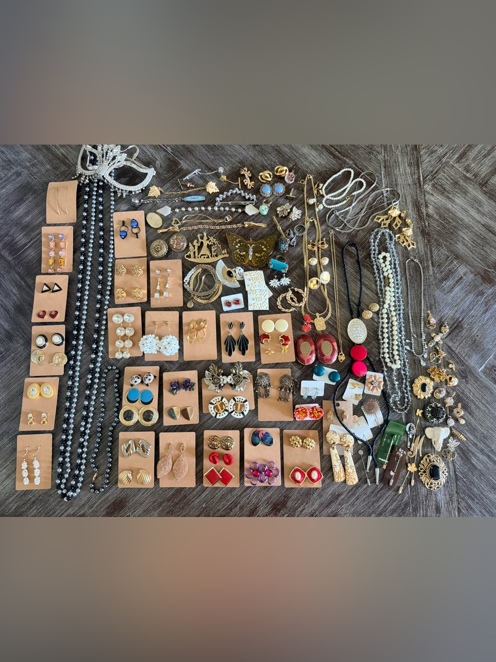 Lot of signed Vintage Estate Jewelry Earring Necklaces Pins